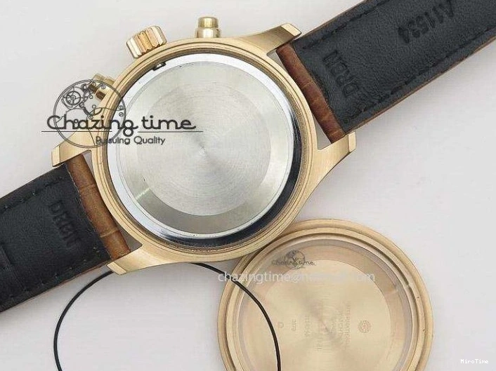 MIROTIME 0131 Youthful Pilot Chrono RG 3878 Gray Dial on Light Brown Leather Strap A 7394